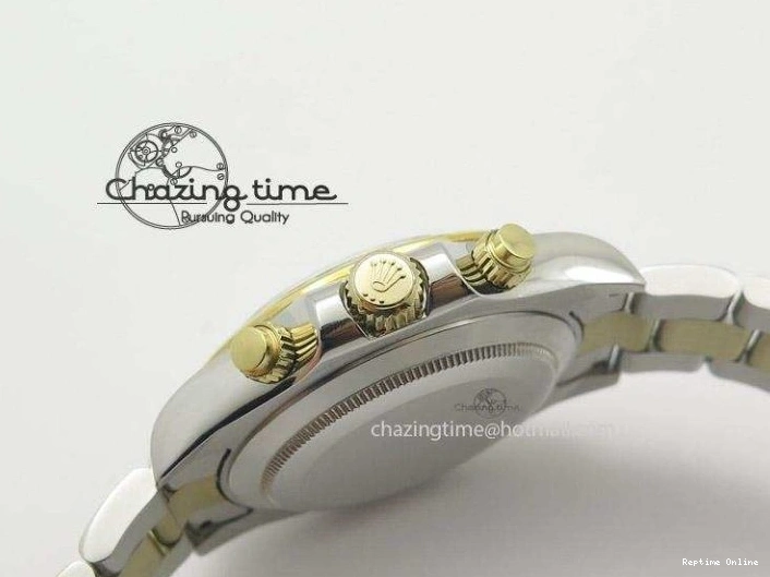 0128 ModernLook Daytona 116523 SS YG White Dial On SS YG Bracelet A7750 JF 4028